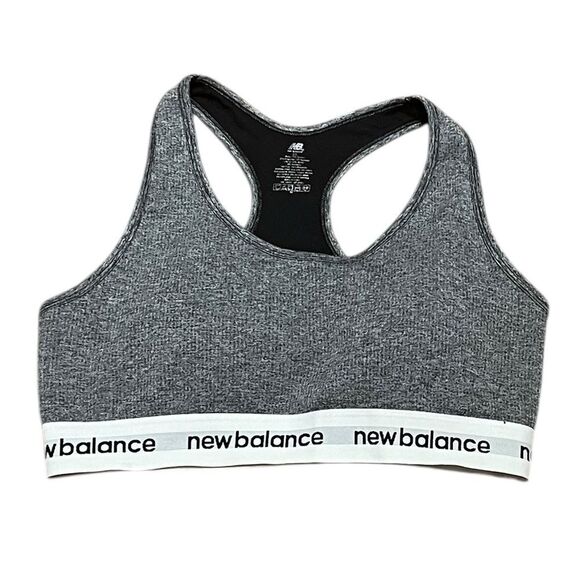 New Balance Gray Sports Bra, Size XL - Picture 1 of 3